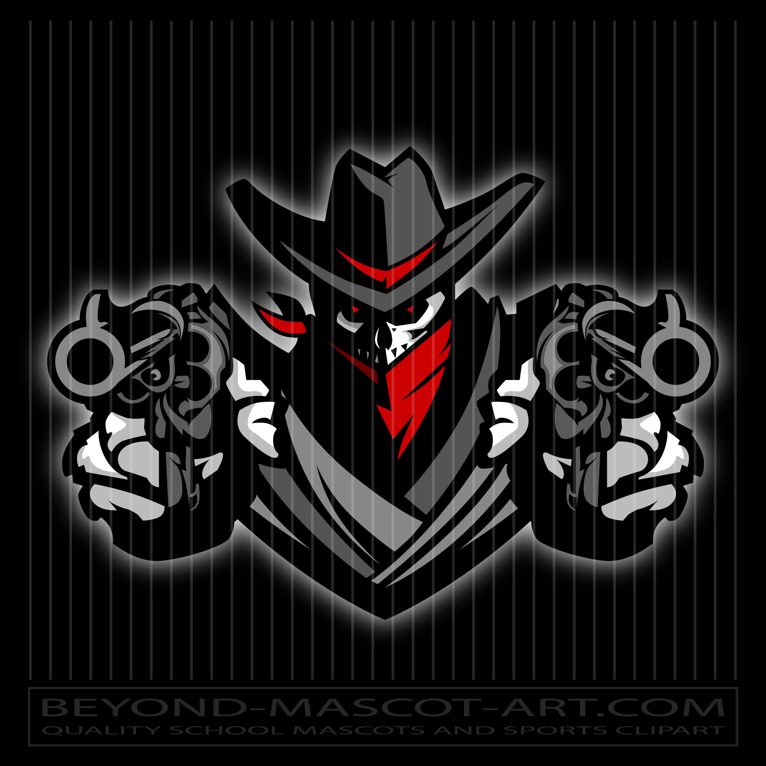 Bandit Logo Team Mascot Clipart Image Vector Format