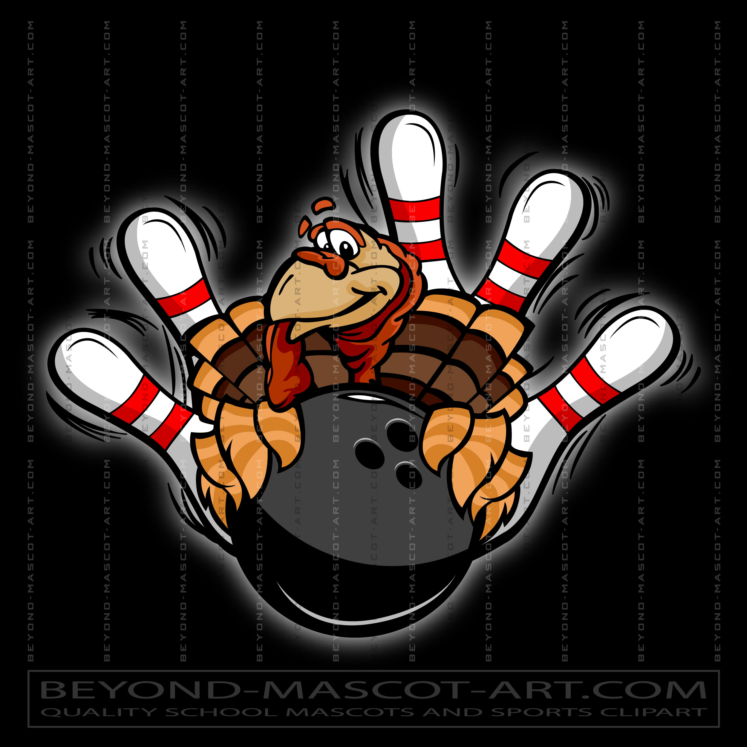 Turkey Bowling Pins Clipart | bowling clipart image | Vector Format